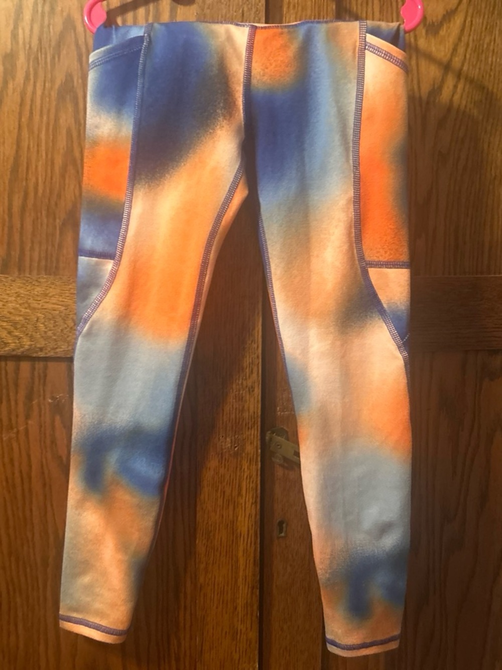 Athletic Works Kids Tie-Dye Leggings in Orange & Blue